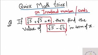 Irrational numbers or Surds covers GCSECBSEAlgebra conceptBrunchwithRidhi [upl. by Bois566]