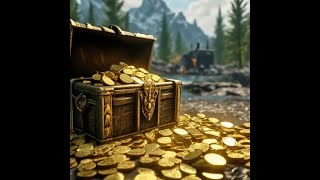 TES V Skyrim secret invisible chest with about 12000 gold worth of content [upl. by Einahpts]