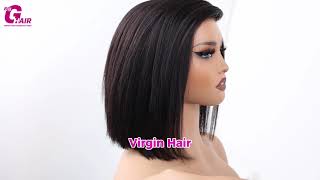 BIG G Hair  Classy Blunt Bob Style Yaki Straight Side Part Wig for Beginners [upl. by Savart]