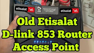 How to use etisalat dlink 853 router as a access point [upl. by Rollo]