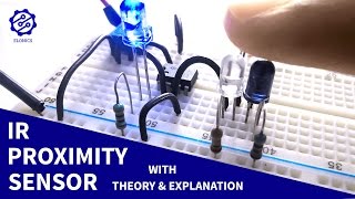 IR Proximity Sensor  Obstacle Detector circuit on Breadboard  LM358 OpAmp projects [upl. by Hsaka]