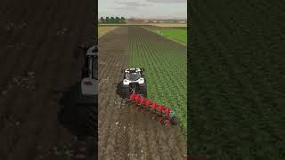 Ploughing With Big Plough farmingsimulator22 farming fs22 ploughing plough valtra [upl. by Eirene]