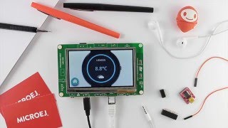 MicroEJ Smartwatch demo on STMicroelectronics STM32F746GDISCO [upl. by Uwton314]