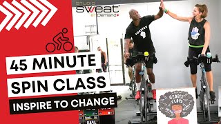 45Minute Spin® Workout  Inspire to Change Ride  Motivational Indoor Cycling Class [upl. by Virgil]