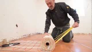 Plancher chauffant électrique sous un parquet collé  Bricolage avec Robert [upl. by Neile310]