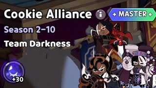 Cookie Alliance Season 210 Master Mode Team Darkness Guide  Cookie Run Kingdom [upl. by Iahs]