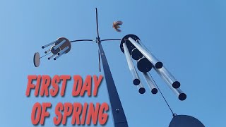 First Day Of Spring  Wind Chimes Birds and Bees [upl. by Vito]