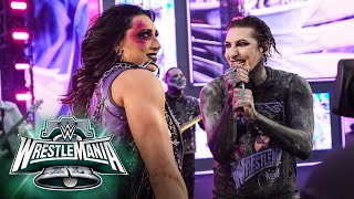 Rhea Ripley and Motionless in White rock out at WrestleMania WrestleMania XL Saturday highlights [upl. by Senn]