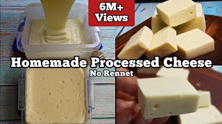 How to Make Processed Cheese at Home  Homemade Cheese Recipe  No Rennet [upl. by Sila]