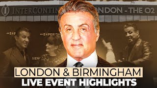 SYLVESTER STALLONE  LIVE ON STAGE  Event highlights  London amp Birmingham 2018 [upl. by Bergquist]