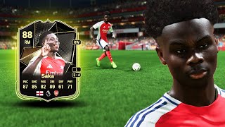 88 TOTW SAKA PLAYER REVIEW  EA FC 25 ULTIMATE TEAM [upl. by Lanuk]