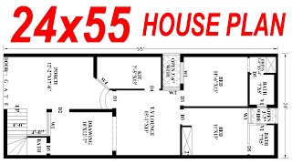 24X55 HOUSE PLAN  HOUSE PLANS  HOME PLAN  GHR KA NAKSHA [upl. by Zetram]