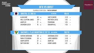 Backwell Flax Bourton CC 1st XI v Bristol CC 3rd XI [upl. by Haletky930]