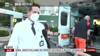 Roma anche il Policlinico Gemelli verso la saturazione  Agorà 22102020 [upl. by Haran]