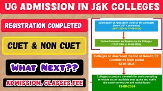 UG Admission 2024 in JampK Colleges  What Next Process  Fee Selection List  Must Watch [upl. by Electra]