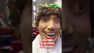 Christmas or Halloween decoration Looks creepy enuf halloween christmas comedy fyp elf scary [upl. by Greenleaf]