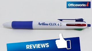 Artline Clix 4 Colour Retractable Ballpoint Pen Overview [upl. by Hsirap]