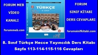 8 Sınıf Türkçe Ders Kitabı Sayfa 113114115116 Hecce Yayıncılık [upl. by Giacopo]