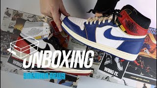 Union Jordan 1 Unboxing  Review Air Jordan 1 of 2018 [upl. by Raimes]