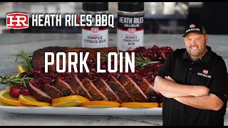 Holiday Pork Loin on the Outlaw Smoker  Heath Riles BBQ [upl. by Yretsym]