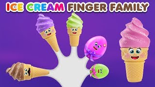 Ice Cream Finger Family Song  Daddy Finger Rhyme [upl. by Ches]