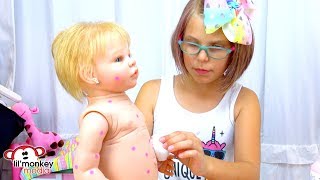 My Reborns Adeline Gets Chickenpox Reborn Babies Get Sick [upl. by Pietje]