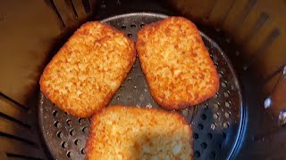 Air Fryer Frozen Hashbrown Patties  bite into them and hear the loudest crunch Crispiest ever 😋👍 [upl. by Booker966]