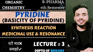 Pyridine  Pyridine organic chemistry  pyridine synthesis  pyridine structure  pyridine resonance [upl. by Arahs766]