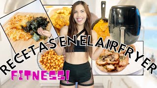 5 RECETAS EN EL AIRFRYER ALTAS EN PROTEíNA  BAJAS EN CARBOHIDRATOSCOMIDA SALUDABLE EN LA FREIDORA [upl. by Blight]