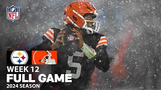 SNOWFALL HITS Pittsburgh Steelers vs Cleveland Browns FULL GAME  NFL 2024 Season Week 12 [upl. by Moriah]