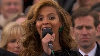 Beyonce National Anthem at Presidential Inauguration Ceremony 2013  ABC News [upl. by Amek]