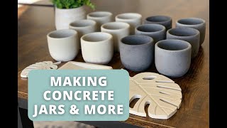 Making Concrete Candle Jars amp More [upl. by Fanchet798]