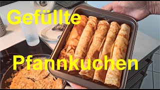 herzhafte gefüllte Pfannkuchen mit Frischkäse und Schinken [upl. by Onabru221]