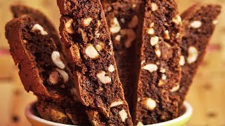 Chocolate Hazelnut Biscotti Recipe Demonstration  Joyofbakingcom [upl. by Aramas]