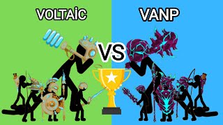 Voltaic stickman vs vamp stickman  stickman costume tournament  stick war legacy [upl. by Ahsiuqel]