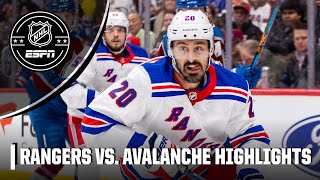 New York Rangers vs Colorado Avalanche  Full Game Highlights  NHL on ESPN [upl. by Atnauq]