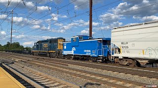 Conrail Shared Assets ME2 Freight Train Scoots Through New Brunswick NJ 8223 [upl. by Aihsotan243]