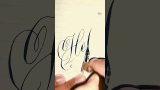 How to write Hello in copperplate calligraphy  Copperplate Script by kaatib M Abubakkar [upl. by Willamina642]