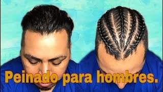 Peinado para hombres trenzas fáciles paso a paso para chicos [upl. by Northington]