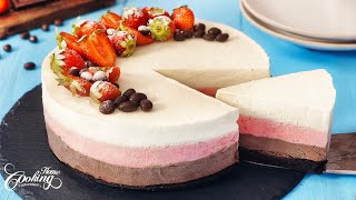 Neapolitan Ice Cream Cake  A Trio of Irresistible Flavors [upl. by Qidas29]