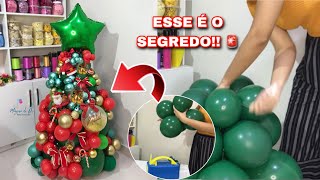 ÁRVORE DE NATAL SUPER CHEIA COM BALÕES  como fazer uma árvore de natal em casa com balões [upl. by Main]