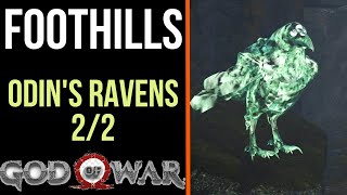 God of War All Odins Ravens in Foothills  Odins Ravens 22 [upl. by Yekciv]