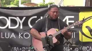 LT Smooth in Kailua Village doing a Slack Key Original 92014 [upl. by Kinsman]