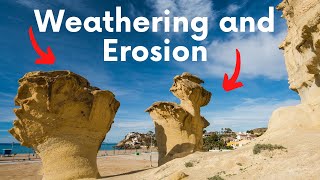 Difference between Weathering and Erosion [upl. by Demmahom]