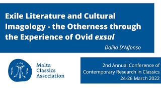 Exile Literature and Cultural Imagology  the Experience of Ovid Exsul  Dr Dalila dAlfonso [upl. by Noyes843]