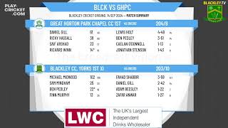 Blackley CC Yorks 1st XI v Great Horton Park Chapel CC 1st XI [upl. by Madai]