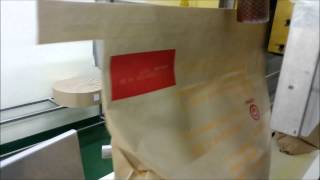 Macsa CO2 Laser marking on paper bag 25 kg contained Sorbitol amp Maltitol powder [upl. by Libbey]