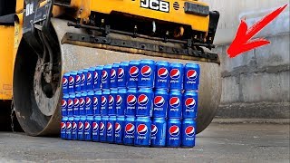 EXPERIMENT ROAD ROLLER VS 100 PEPSI CANS [upl. by Draner337]