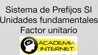 Sistema de prefijos conversión por factor unitario Sistema Internacional Unidades Fundamentales [upl. by Clo]