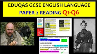 2024 EDUQAS PAPER 2 Reading exam Q1Q6 GCSE English Language [upl. by Nomsed725]